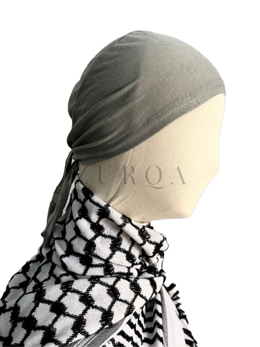 GREY TIE BACK